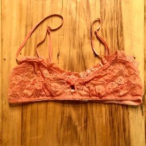 Coral lace bralette